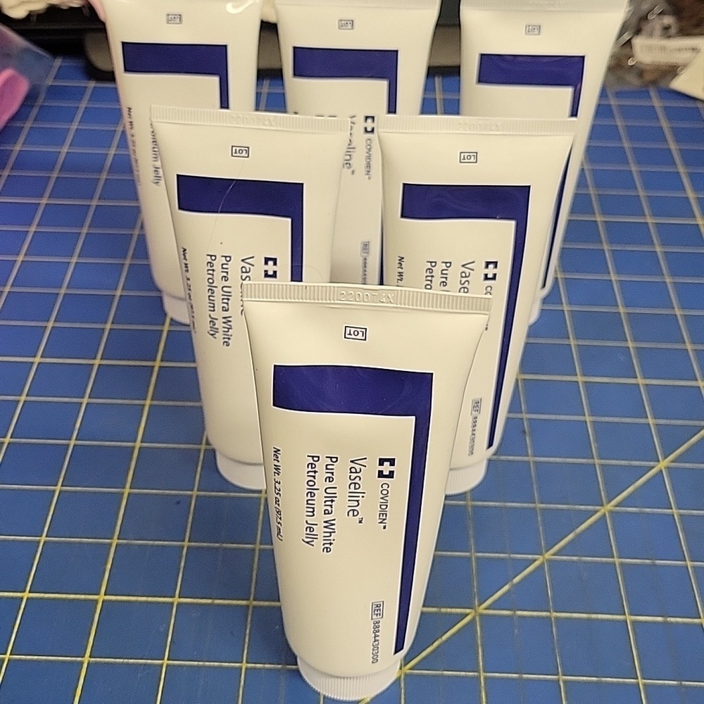 Covidien Vaseline Pure Ultra White Petroleum Jelly Bulk Lot of 7 Tubes